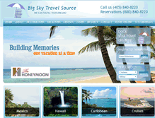 Tablet Screenshot of bigskytours.com